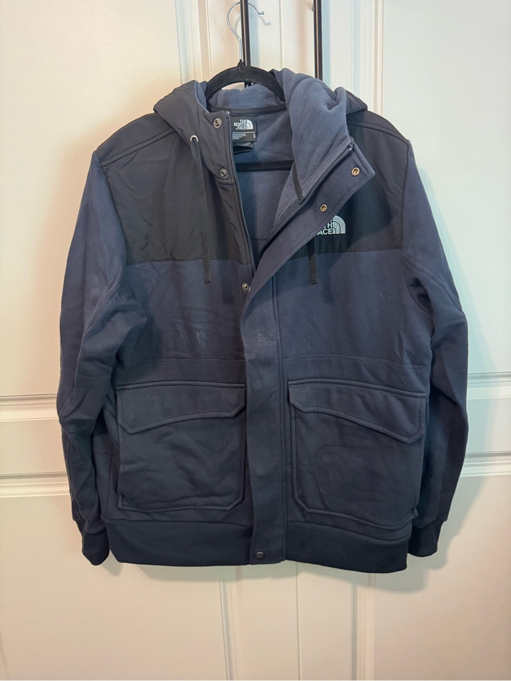 The North Face Navy and Black Hooded Field Jacket